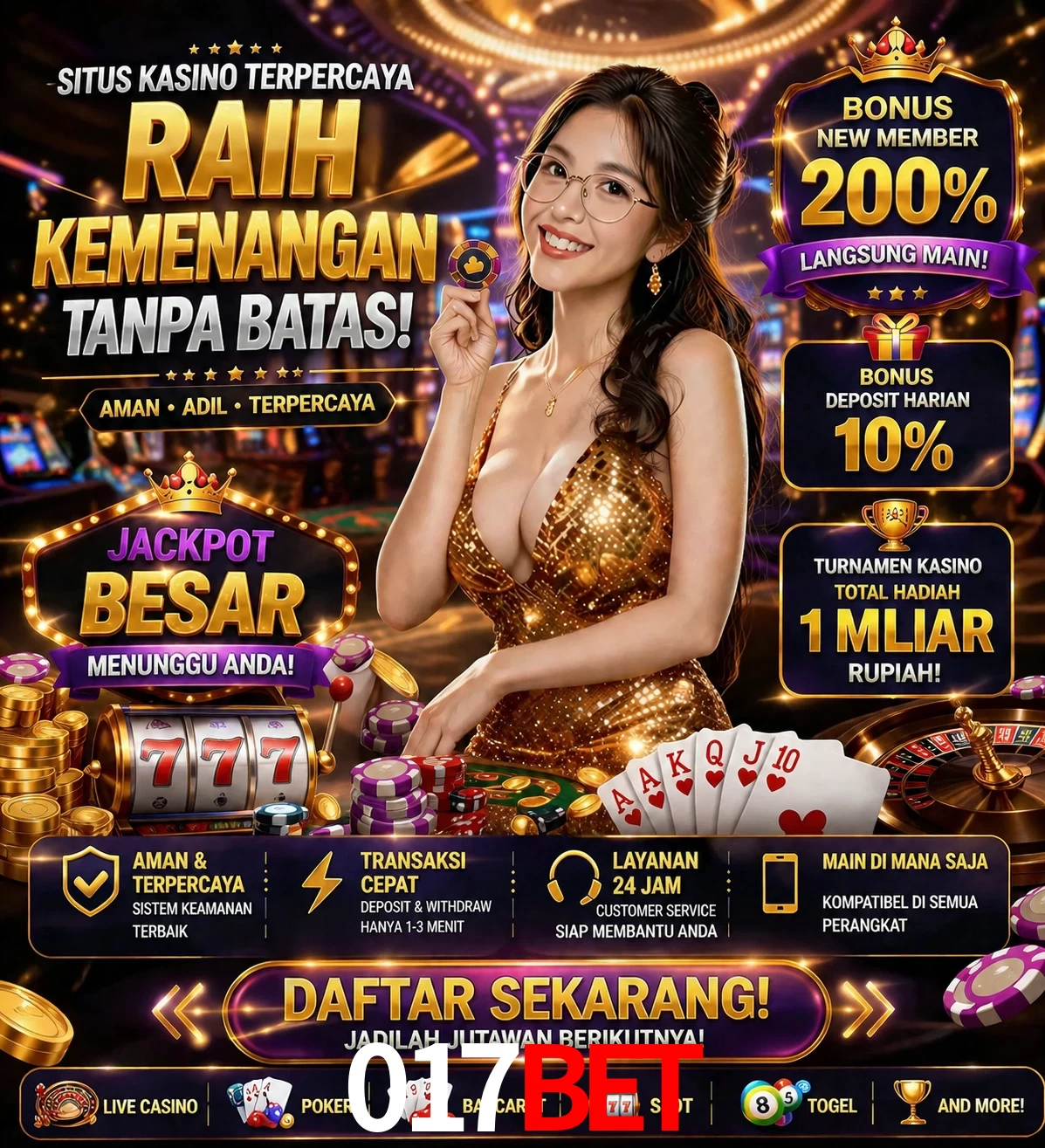 Roleta e blackjack 017Bet