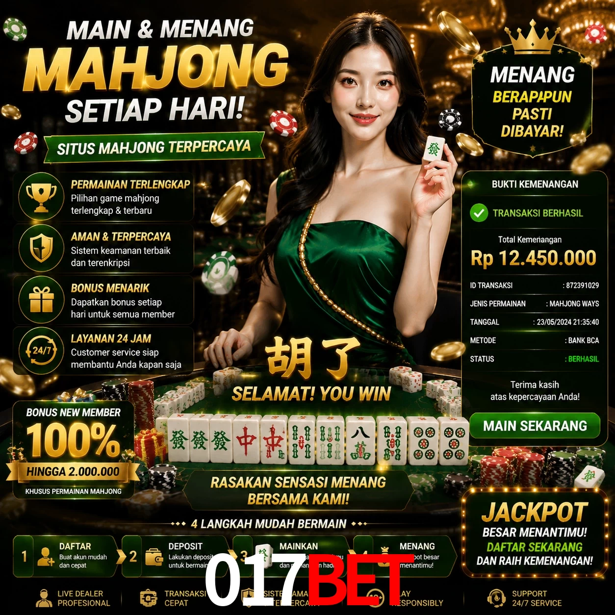 Ganhar e sacar na 017Bet